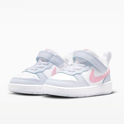 NIKE COURT BOROUGH LOW ESS+ TD WHITE/PINK RISE-FOOTBALL GREY IQ2727-101