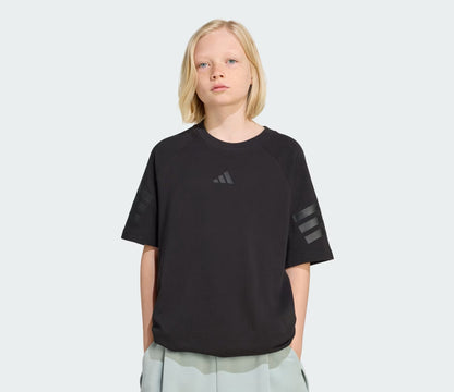 ADIDAS ADI J FI 3S TEE BLACK/BLACK KC1964