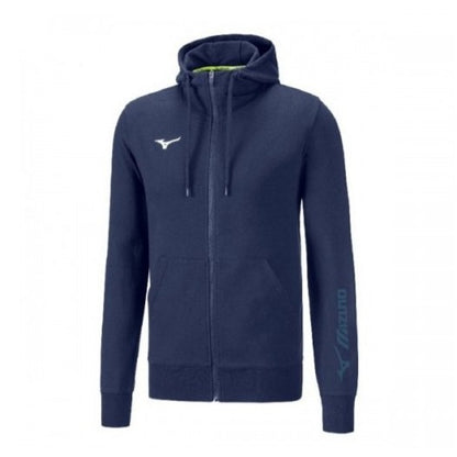 Felpa Sportiva Mizuno Bambino Navy con Cappuccio e Zip