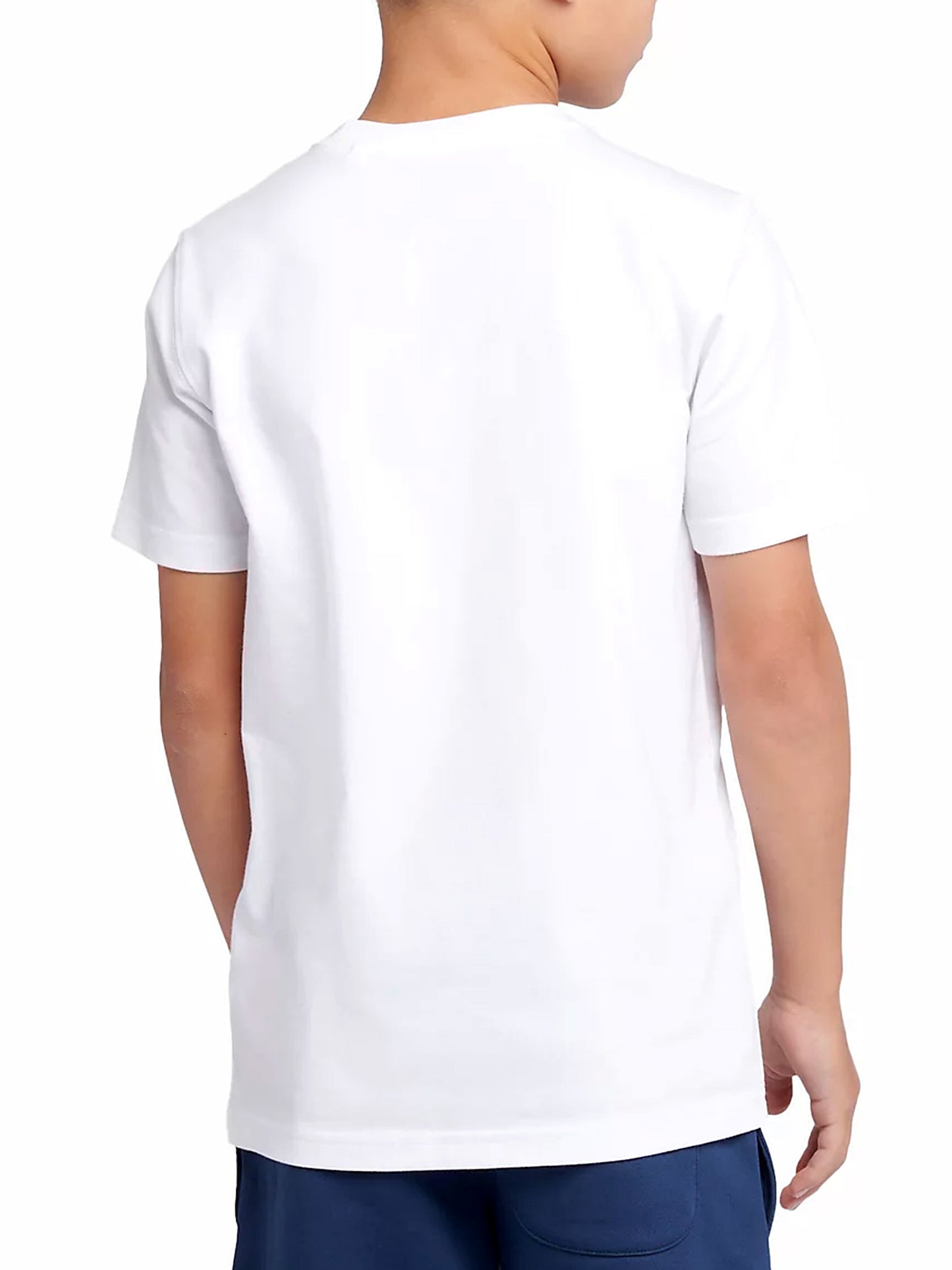 New Balance Jersey Stacked Logo Tee LAKB0253-BWE | Unisex Bambino | Bianco