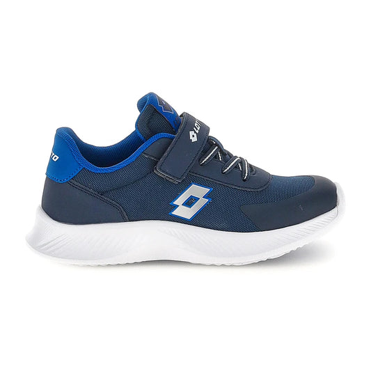 Lotto Run 95 AMF CL S – Scarpe running bambino blu (Dress Blue/Silver/Pacific Blue) in mesh – 224618-1IH