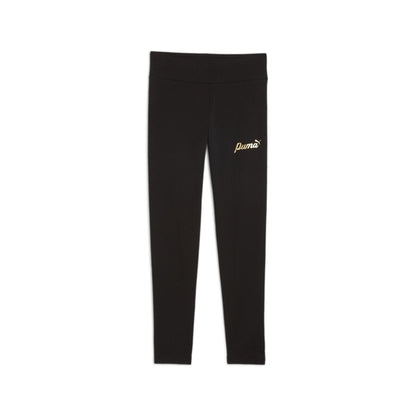 PUMA ESS+ SCRIPT METALLIC LEGGINGS G PUMA BLACK-GOLD FOIL 682800-01