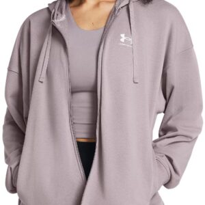 UNDER ARMOUR UA RIVAL TERRY OS FZ HOODED TETRA GRAY 1386043-015