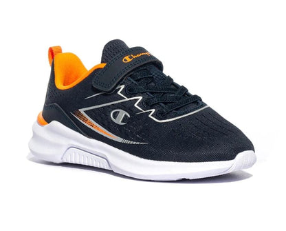 CHAMPION NIMBLE B PS LOW CUT SHOE NNY/ORANGE/SILVER S32746-BS504