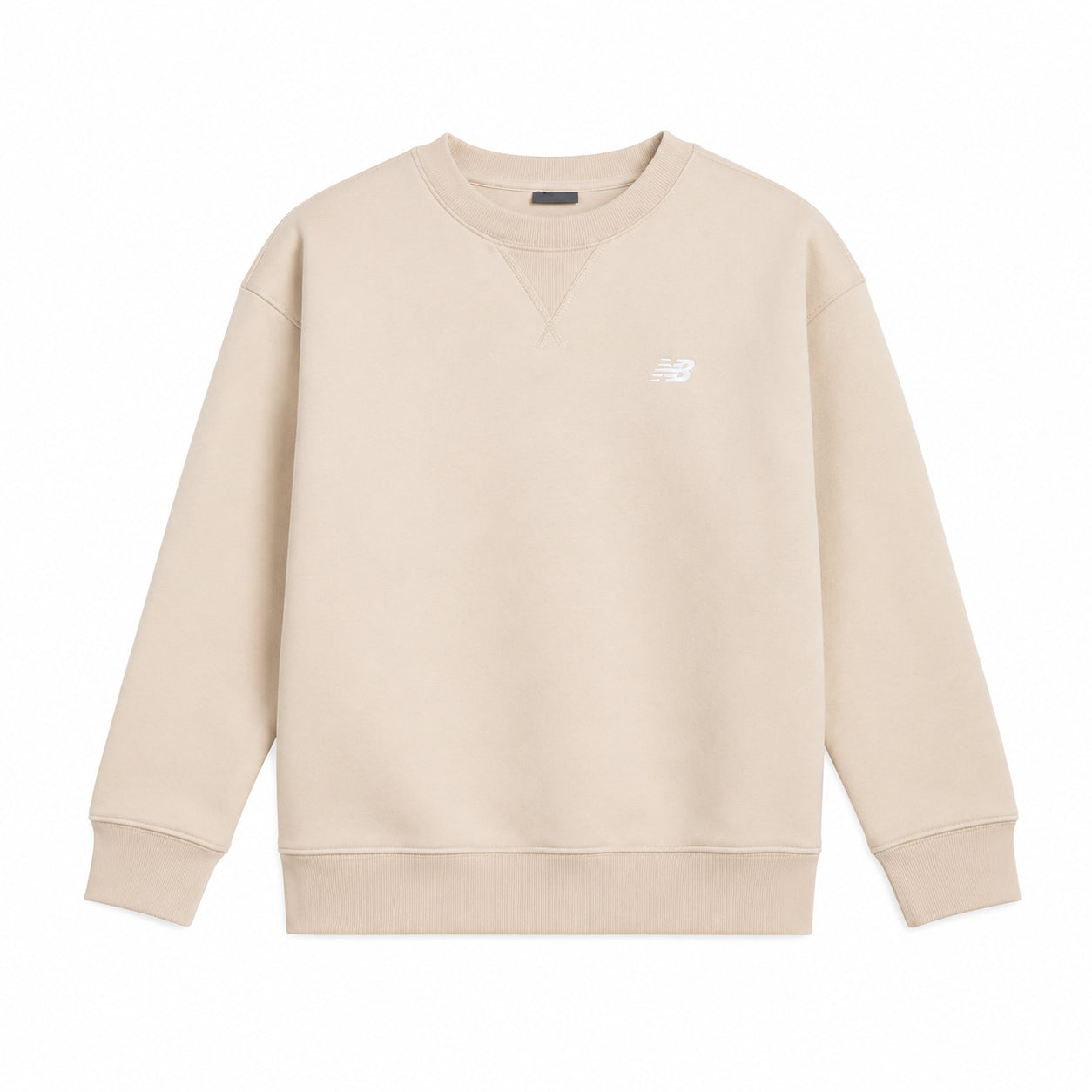 New Balance French Terry Small Logo Crew LAKG0055-BIS | Unisex Bambino | Bisque