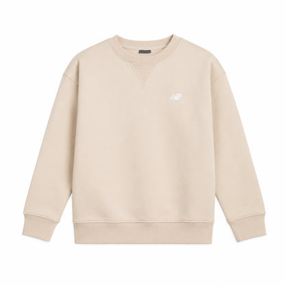 New Balance French Terry Small Logo Crew LAKG0055-BIS | Unisex Bambino | Bisque