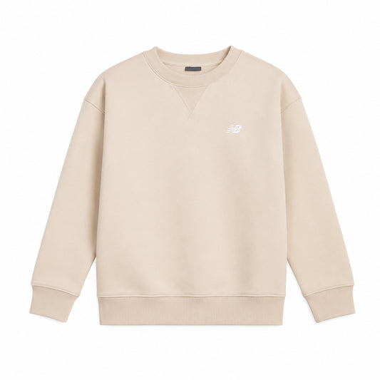 New Balance French Terry Small Logo Crew LAKG0055-BIS | Unisex Bambino | Bisque