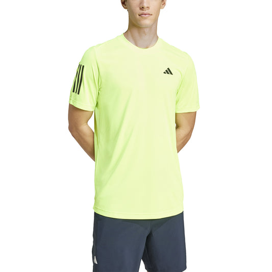 ADIDAS CLUB 3STR TEE LUCID LEMON IS8110