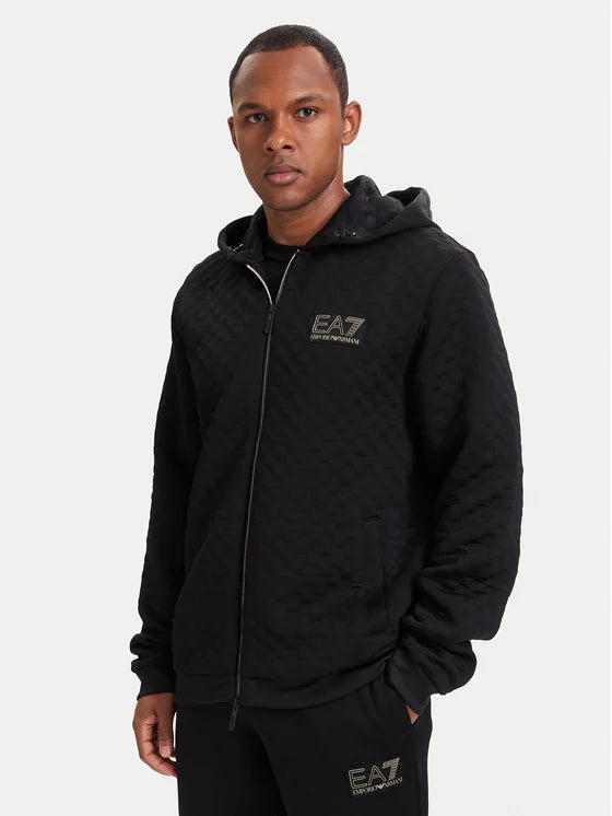 EA7 Emporio Armani Felpa con Cappuccio e Zip 7M002247-UC001 | Uomo | Nero