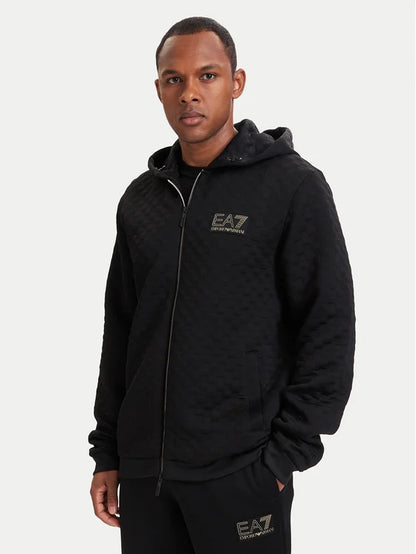 EA7 Emporio Armani Felpa con Cappuccio e Zip 7M002247-UC001 | Uomo | Nero