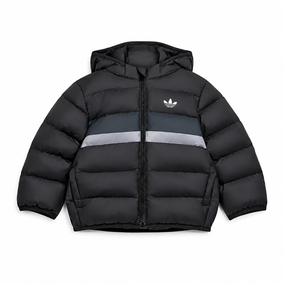Adidas AOR Puffer Blocking Piumino Imbottito Bambino e Neonato Unisex Design Color Block Nero Poliestere Autunno Inverno Taglie 3 Mesi-4 Anni KR4648