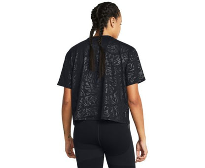 UNDER ARMOUR RUSH ENERGY EMBOSS CROP SS 1383640-001
