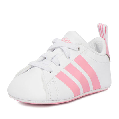 Adidas Grand Court Crib KI8217 – Bianco scarpe da culla bimba in ecopelle, calzature neonata per completare i suoi outfit e gli abbinamenti quotidiani