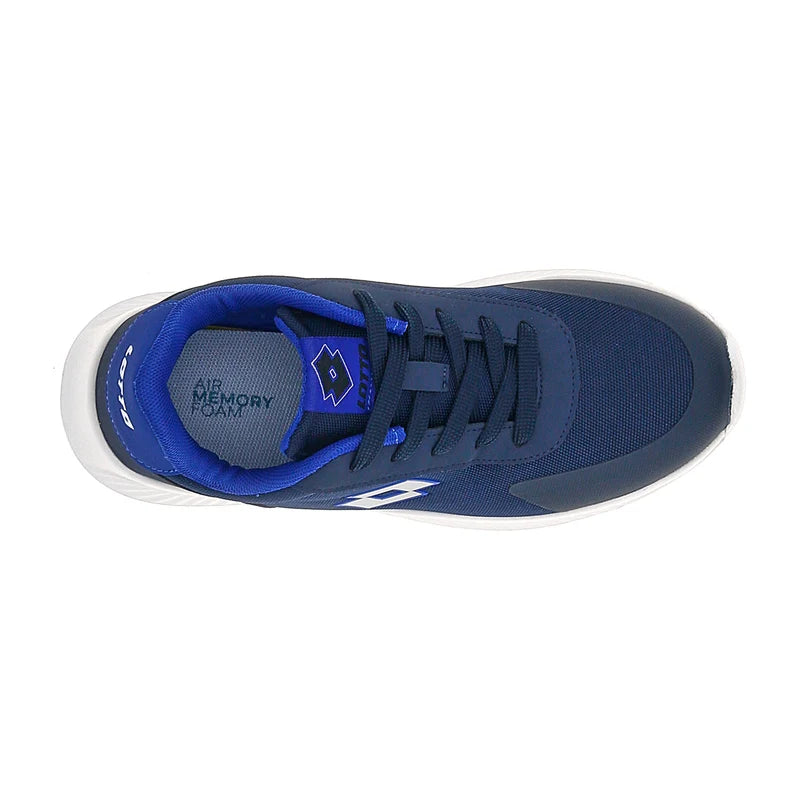 Lotto Run 95 AMF JR Sneakers Running Ragazzo Ragazza in Mesh Blu Dress Blue Silver Metal 2 Pacific Blue Taglie 38-40 224619-1IH