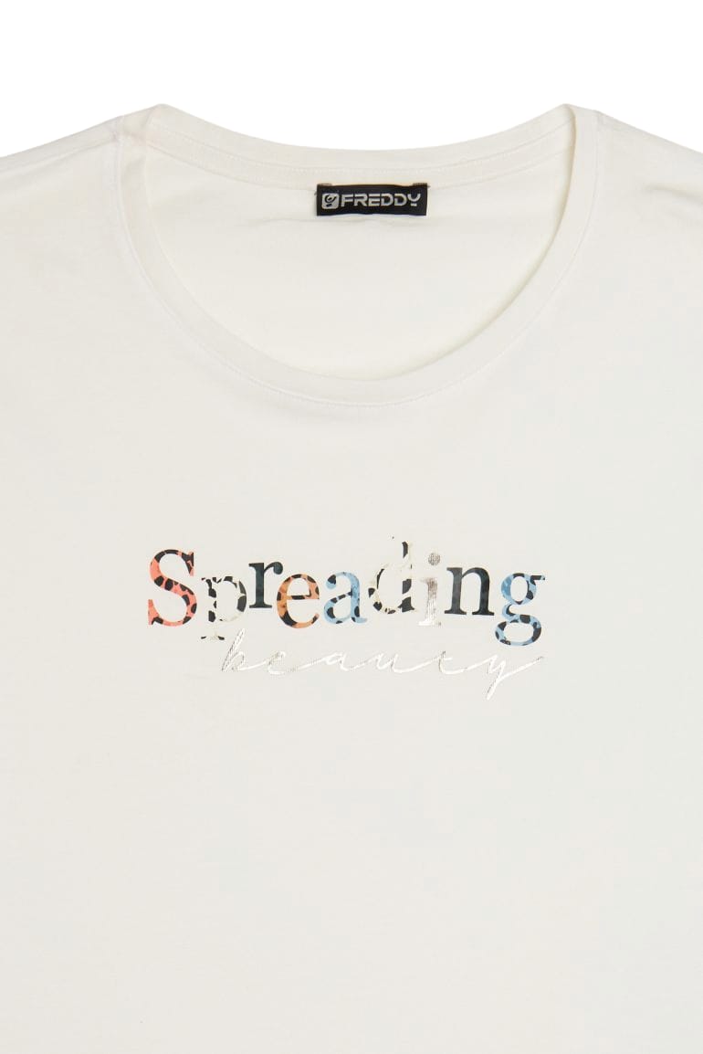 FREDDY T-SHIRT MANICA CORTA BIANCO S25WTEET5-W