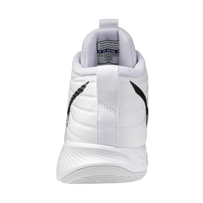 Mizuno Wave Momentum Pro Mid – Scarpe da pallavolo mid unisex bianco in ecopelle e mesh – V1GA254583