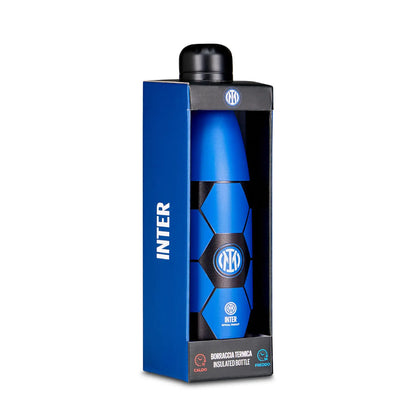 Inter Borraccia Termica 500 ml Ufficiale FC Internazionale Milano in Acciaio Nero Azzurro per Sport Scuola Ufficio Idea Regalo Tifosi 30F302610