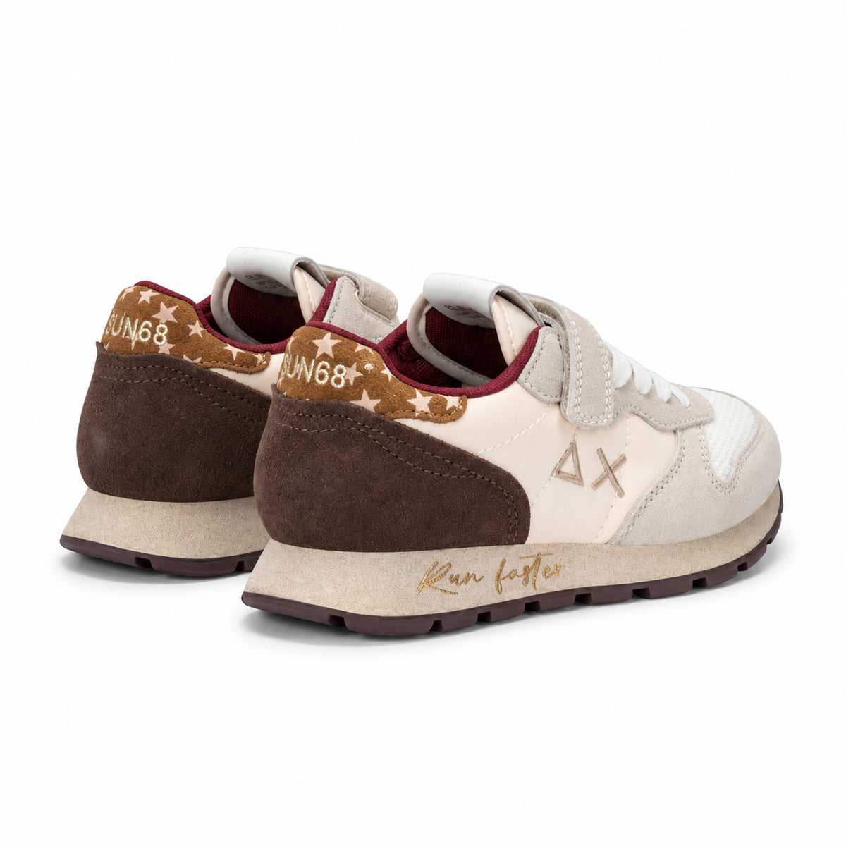 Sun68 Ally Vintage Kid Z46407K-31 – Panna | Scarpe sportive bambina in mesh, sneakers casual dal look delicato per il tempo libero e ogni giorno