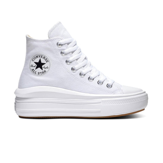 CONVERSE CTAS MOVE HI WHITE/NATURAL IVORY/BLACK scarpe platform donna 568498C