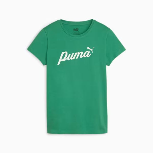 PUMA ESS+ SCRIPT TEE ARCHIVE GREEN 679315-86