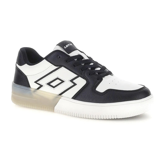 Lotto Cavaliers AMF – Sneaker Uomo Court in Ecopelle | Bianco/Nero