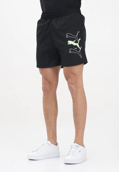 PUMA ESS LOGO LAB PUMA LOGO WOVEN SHORTS 5 “ BLACK 684673-01