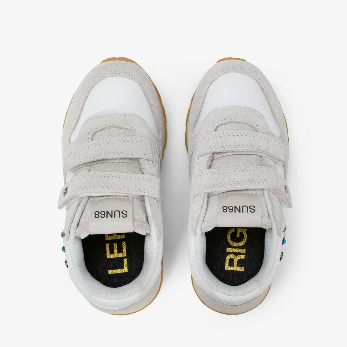 Sun68 Ally Studs Baby Z46406B-31 – Panna | Scarpe sportive bambina in mesh, sneakers casual per completare con stile gli outfit di ogni giorno