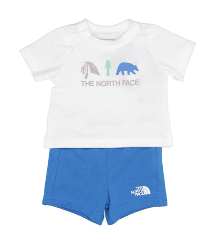 THE NORTH FACE BABY COTTON SUMMER SET- GRAPHIC TNF WHITE/HERO BLUE NF0A8BA3TL41