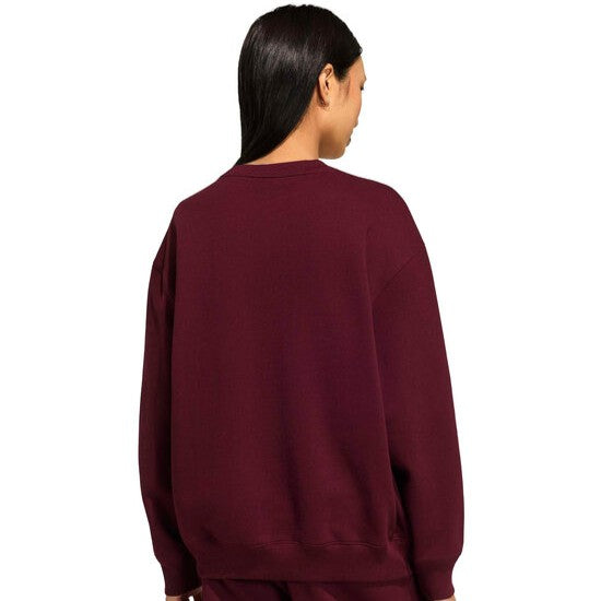 Adidas Essentials Fleece Crewneck – Felpa Donna Granata