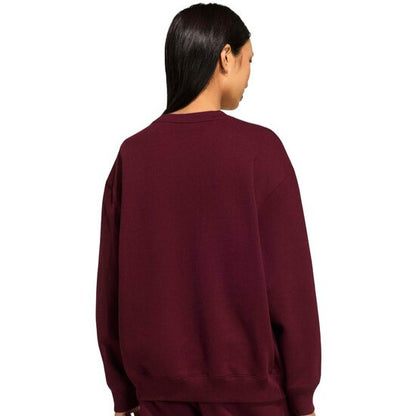 Adidas Essentials Fleece Crewneck – Felpa Donna Granata
