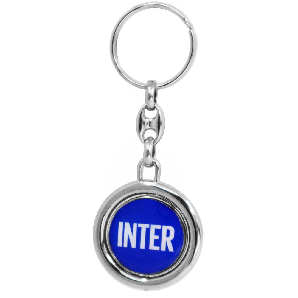 Inter Portachiavi Double IN1124 – Multicolore, accessorio unisex in metallo per le chiavi, idea regalo per i tifosi interisti e appassionati di calcio