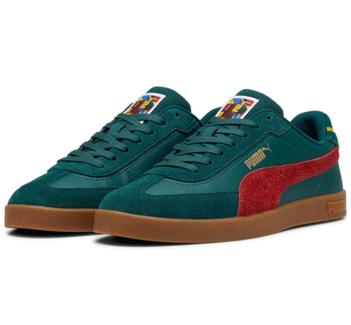 PUMA CLUB II ERA YEAR OF SPORTS DARK MYRTLE-INTENSE RED-GUM 399613-01