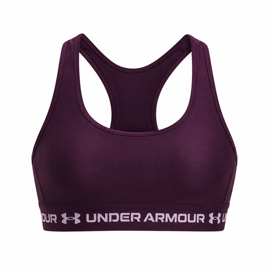 Under Armour Crossback Mid Bra – Reggiseno sportivo donna viola in tessuto tecnico traspirante – 1361034-526