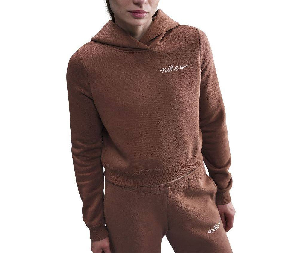 NIKE W NSW PHNX FLC SHRUNKEN HOODIE FAUNA BRWN IM7494-265