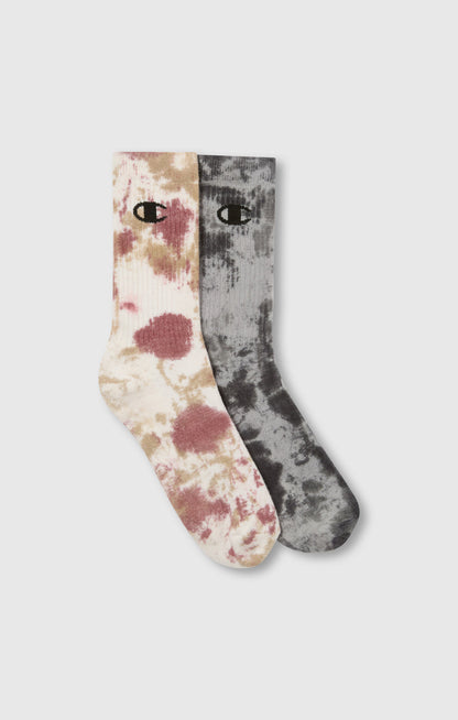 CHAMPION 2PK CREW SOCKS WHT/IWT/EDB/NKG FGY/NBK U20154-WW006