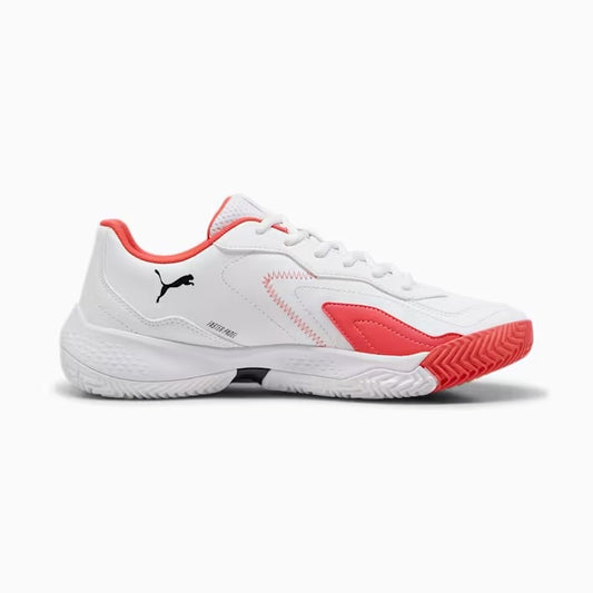 PUMA NOVA SMASH WHITE-BLACK-ACTIVE RED 107600-02
