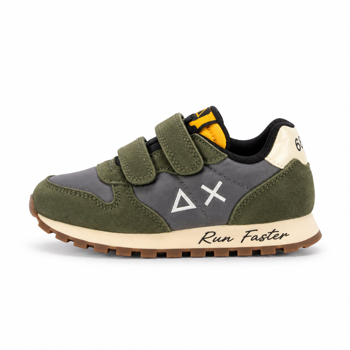 Sun68 Tom Vintage Baby Z46305B-74 – Verdone | Sneakers bambino in nabuk e mesh, scarpe casual sportive per il tempo libero e gli outfit di ogni giorno