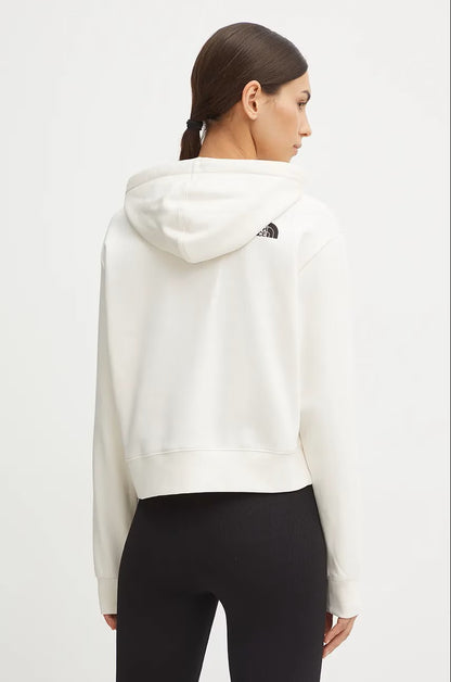 THE NORTH FACE NTF W ESSENTIAL CROP HOODIE WHITE DUNE NF0A89EXQLI1