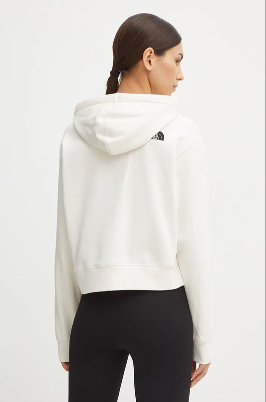 THE NORTH FACE NTF W ESSENTIAL CROP HOODIE WHITE DUNE NF0A89EXQLI1