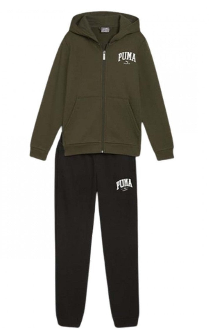 PUMA SQUAD FULL-ZIP SWEAT SUIT FL B DARK OLIVE 683318-70