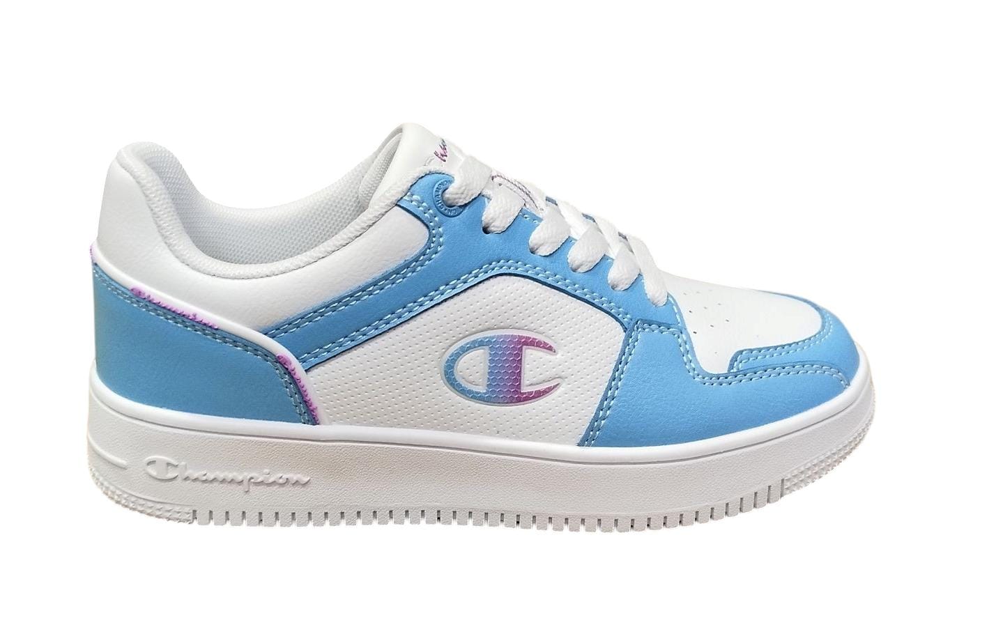 CHAMPION RD18 2.0 LOW G GS LOW CUT SHOE WHT/AQBL/OFF S32679-WW007