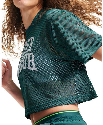 UNDER ARMOUR FOOTBALL MESH CROP TEE 6010953-338