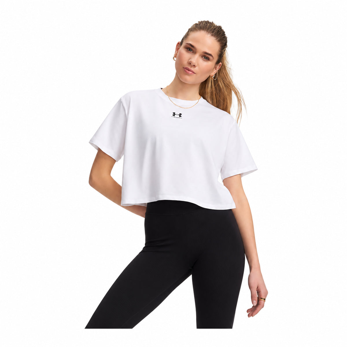 Under Armour T-Shirt Rival Boxy 6011064-101 – Bianco