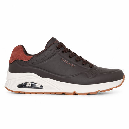 Skechers Uno - Suited On Air – Sneakers uomo marrone (Chocolate) in ecopelle – 183004-CHOC