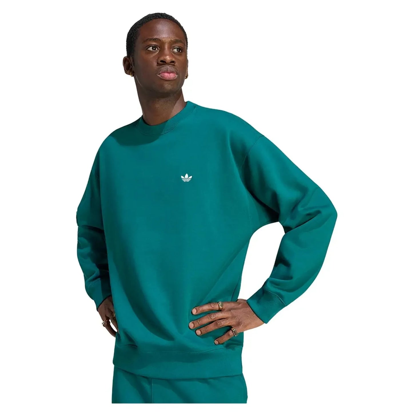Adidas Essentials Loose Crew – Felpa Uomo Verde