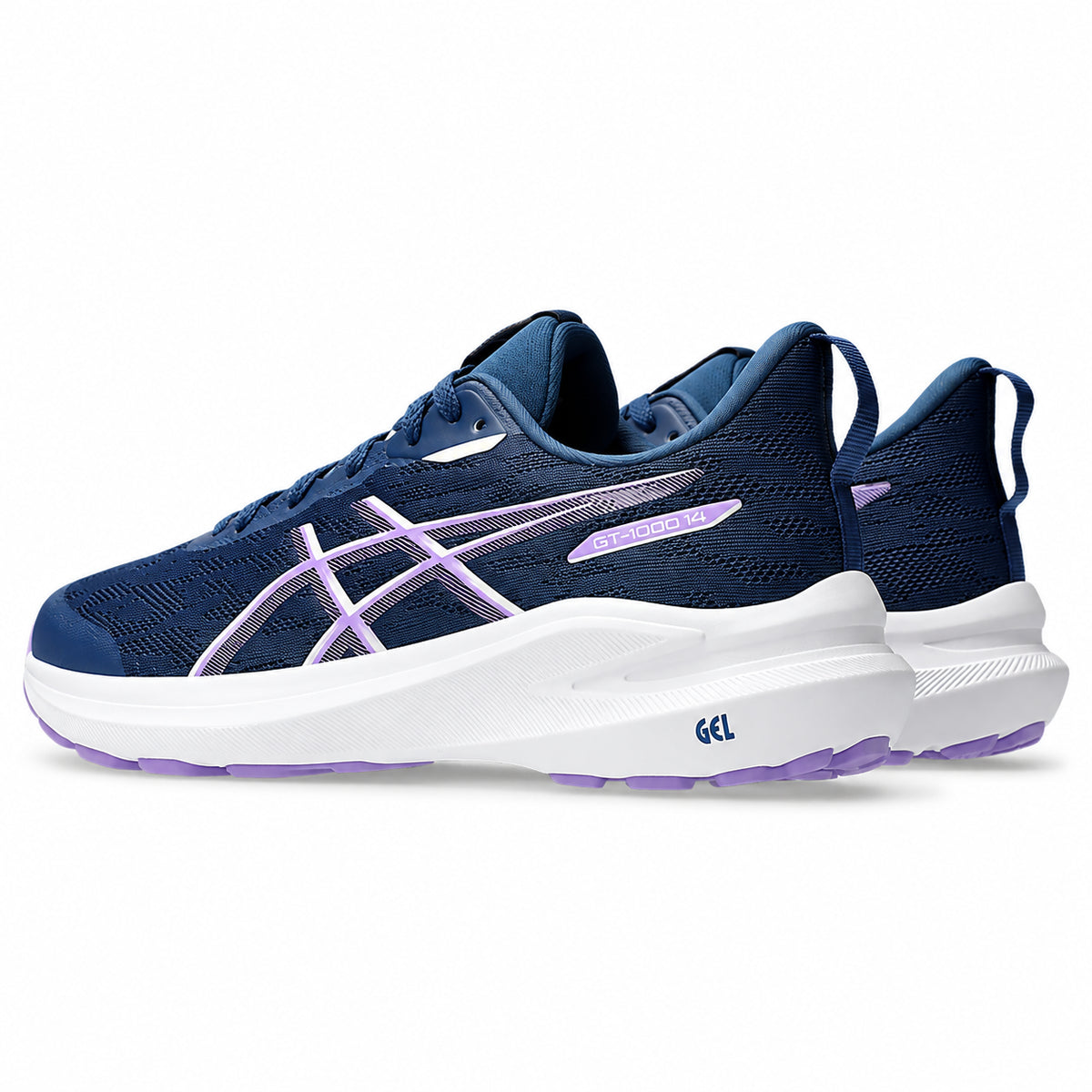 Asics Scarpe da Running Bambino Asics GT-1000 14 GS (1014A382-405) – Independence Blue/Faded Plum 1014A382-405 – foto 2
