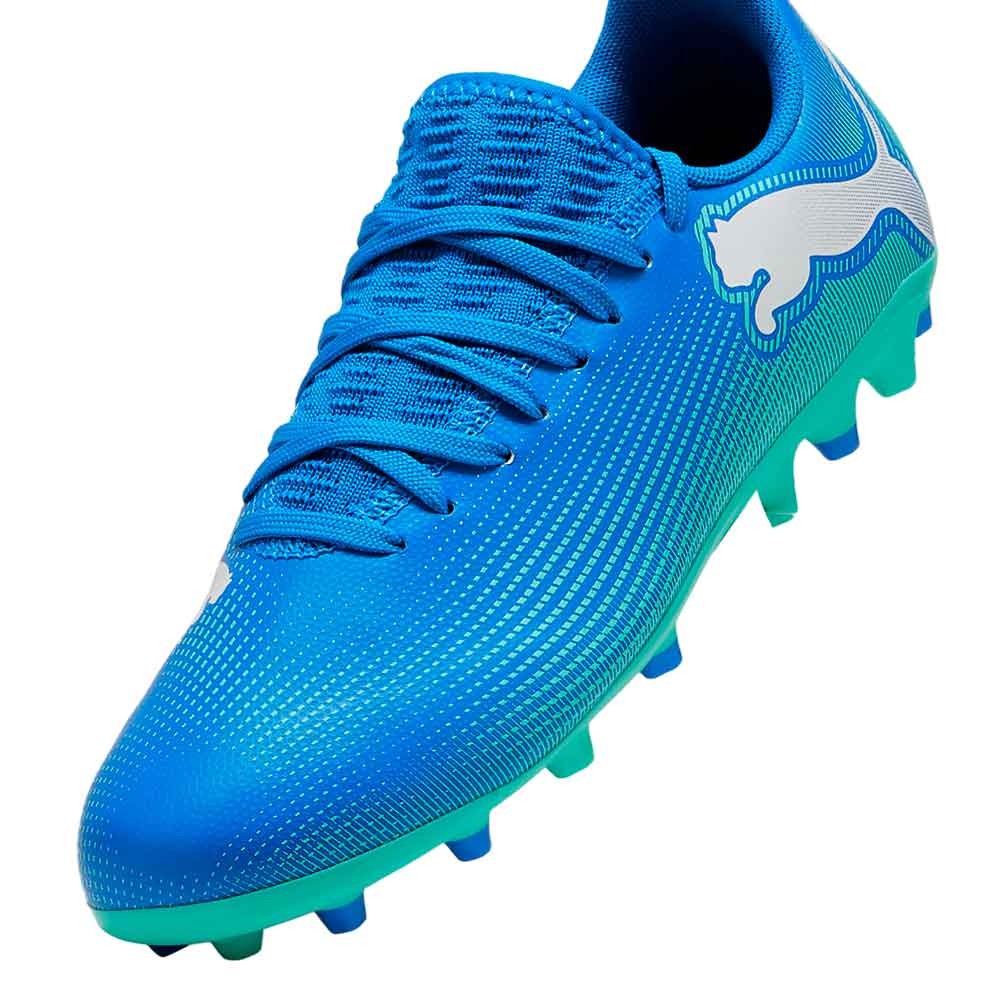 PUMA FUTURE 7 PLAY MG JR HYPERLINK BLUE-MINT-PUMA WHITE 108019-01