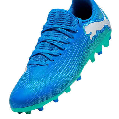 PUMA FUTURE 7 PLAY MG JR HYPERLINK BLUE-MINT-PUMA WHITE 108019-01