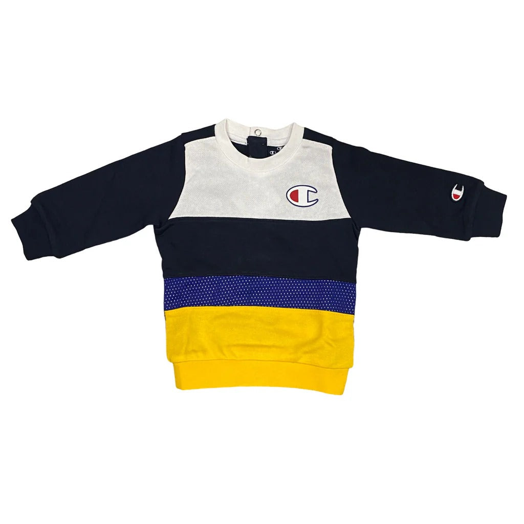 CHAMPION CREWNECK SUIT NNY/NNY/WHT/LCO/BVU 306789-BS501