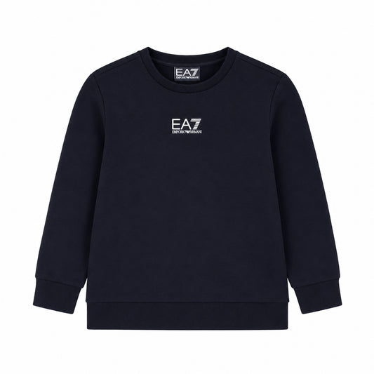 EA7 Felpa nera bambino elegante e confortevole, ideale per uno stile casual 7B000025-UC001